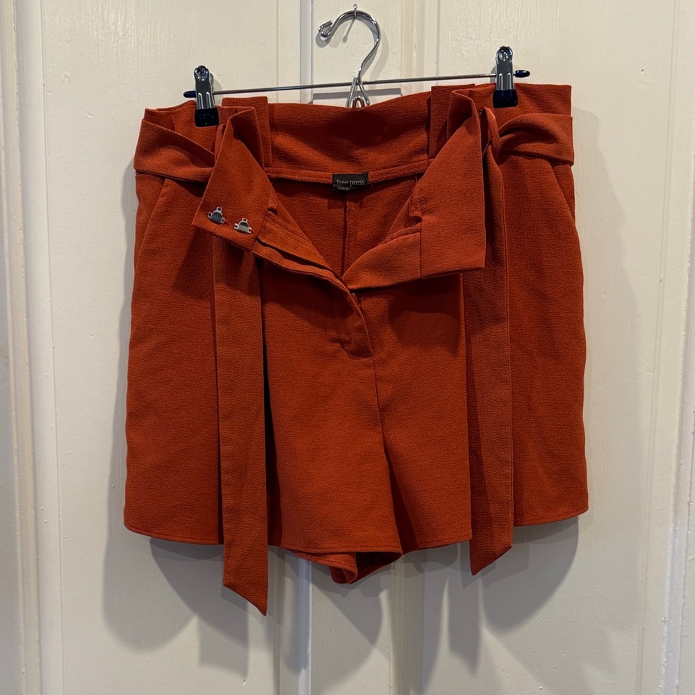Orange High-Waisted Shorts